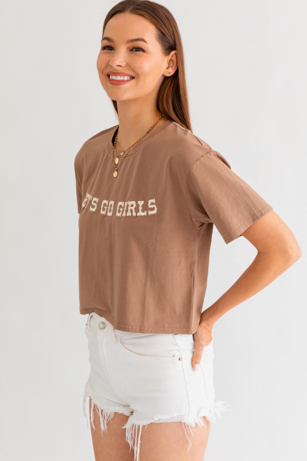 Lets Go Girls Embroidered Tee