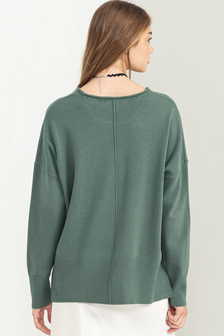 Green Not a Player Drop Shoulder Sweater