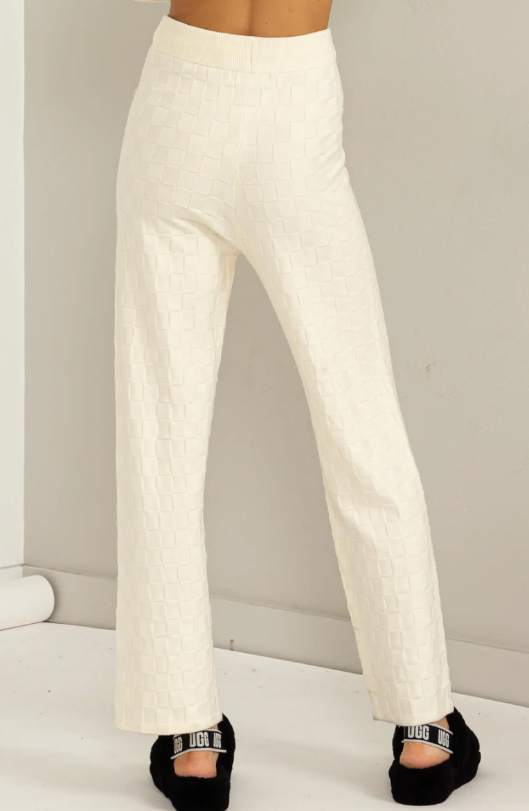 Completely Charmed Basket Weave Sweater Pants