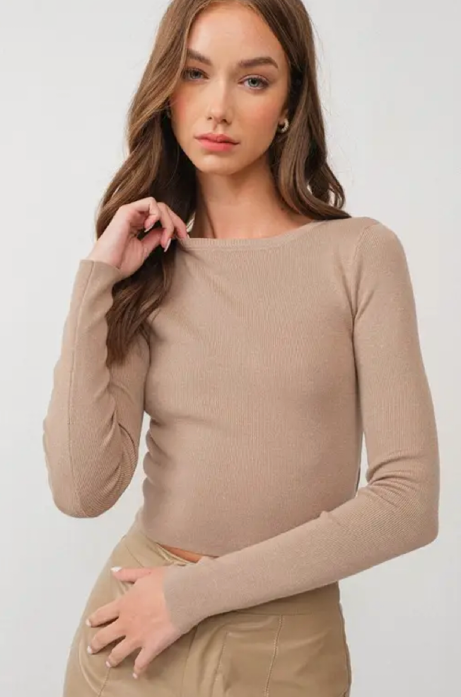 Daisy Slim Fit Long Sleeve Knit Top