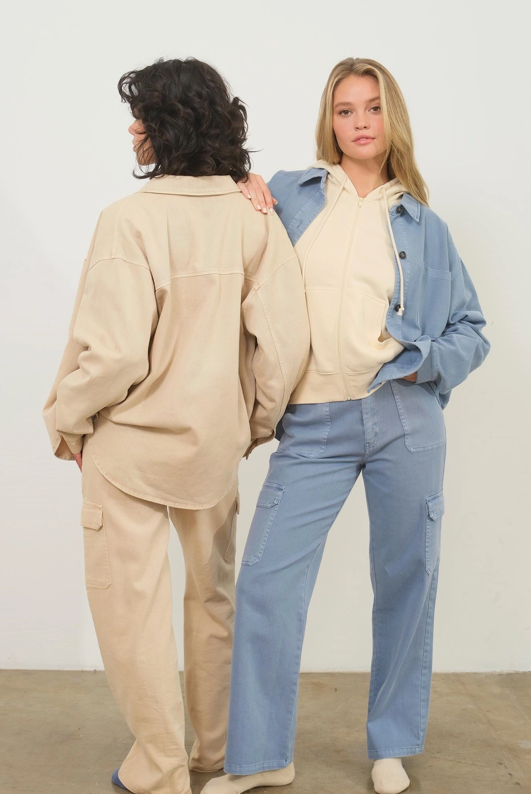 Taupe Oversized Button Up Shacket