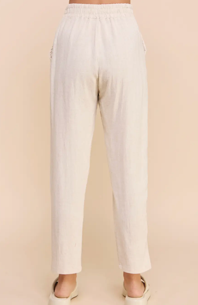 Dreamland Bali Linen Pants Oatmeal