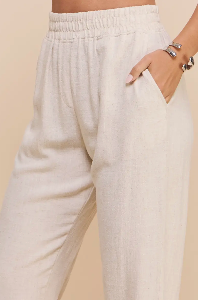 Dreamland Bali Linen Pants Oatmeal