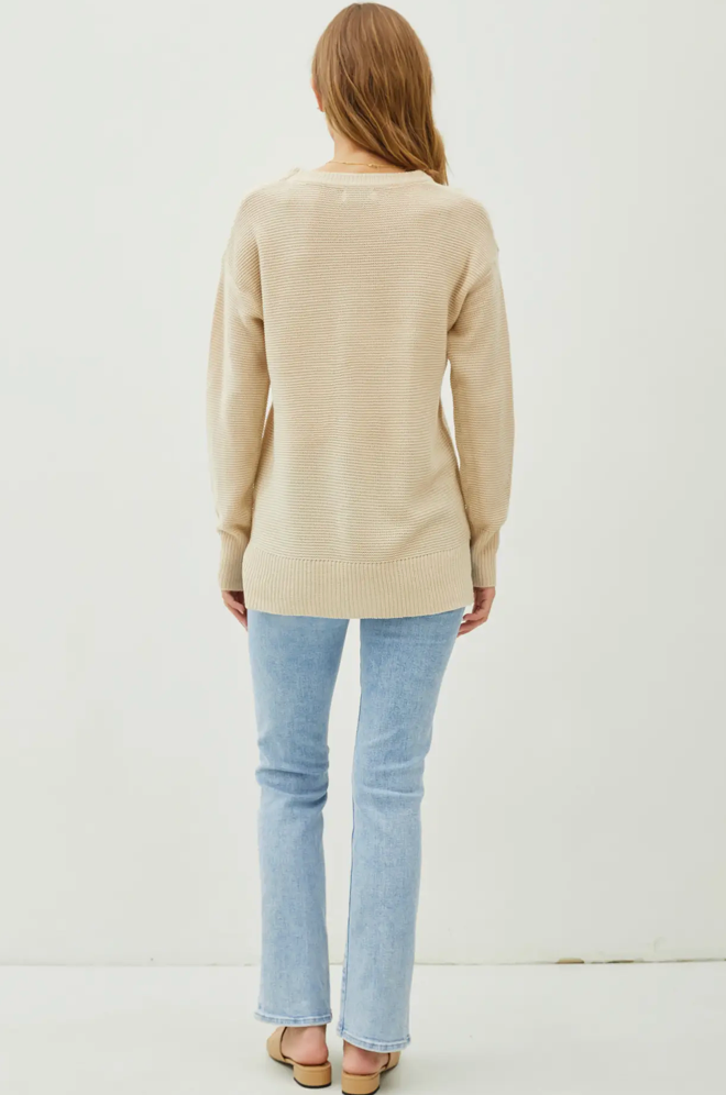 Boyfriend Fit Sweater Cream