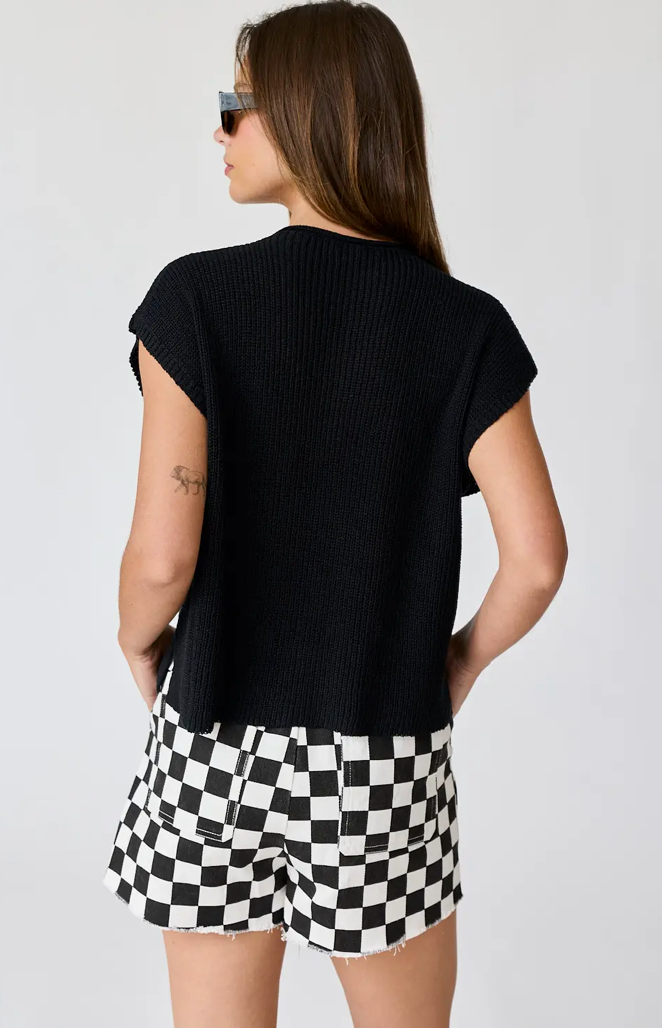 Ari Cropped Loose Knit Top