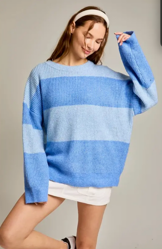 Blue Striped Sweater