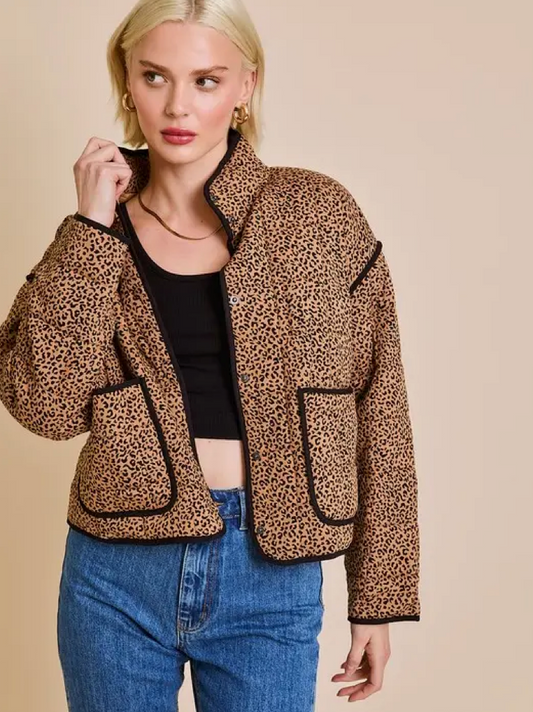 Cheetah Quilted Jacket