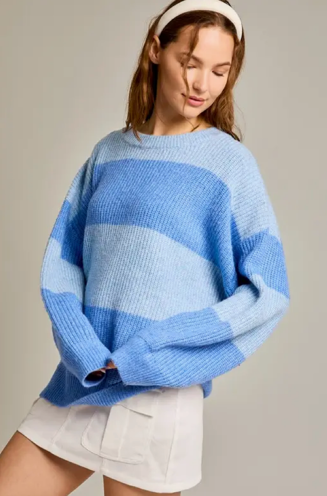 Blue Striped Sweater