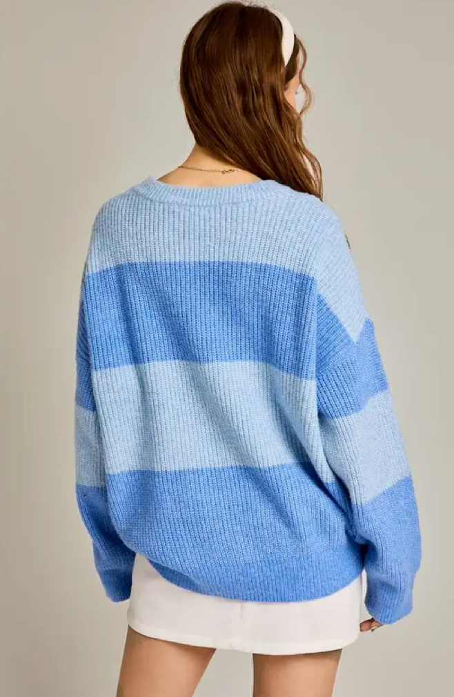 Blue Striped Sweater