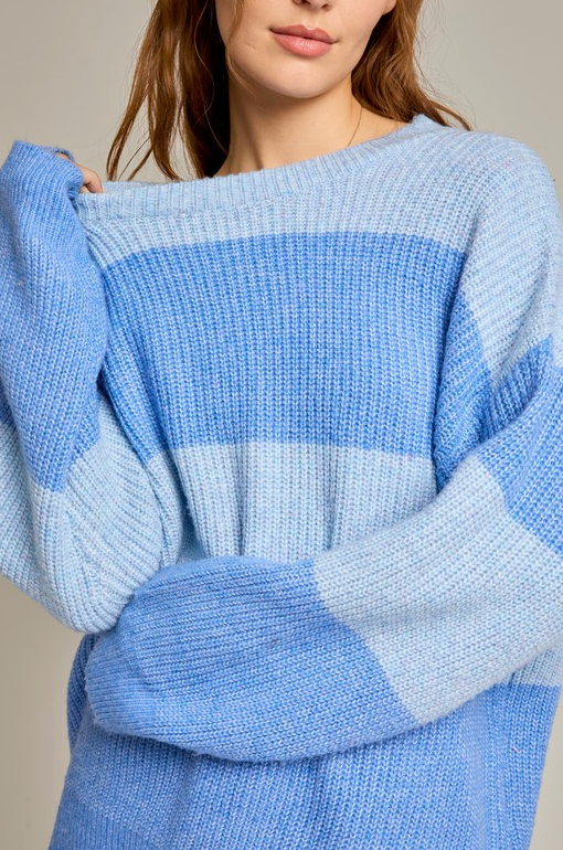 Blue Striped Sweater