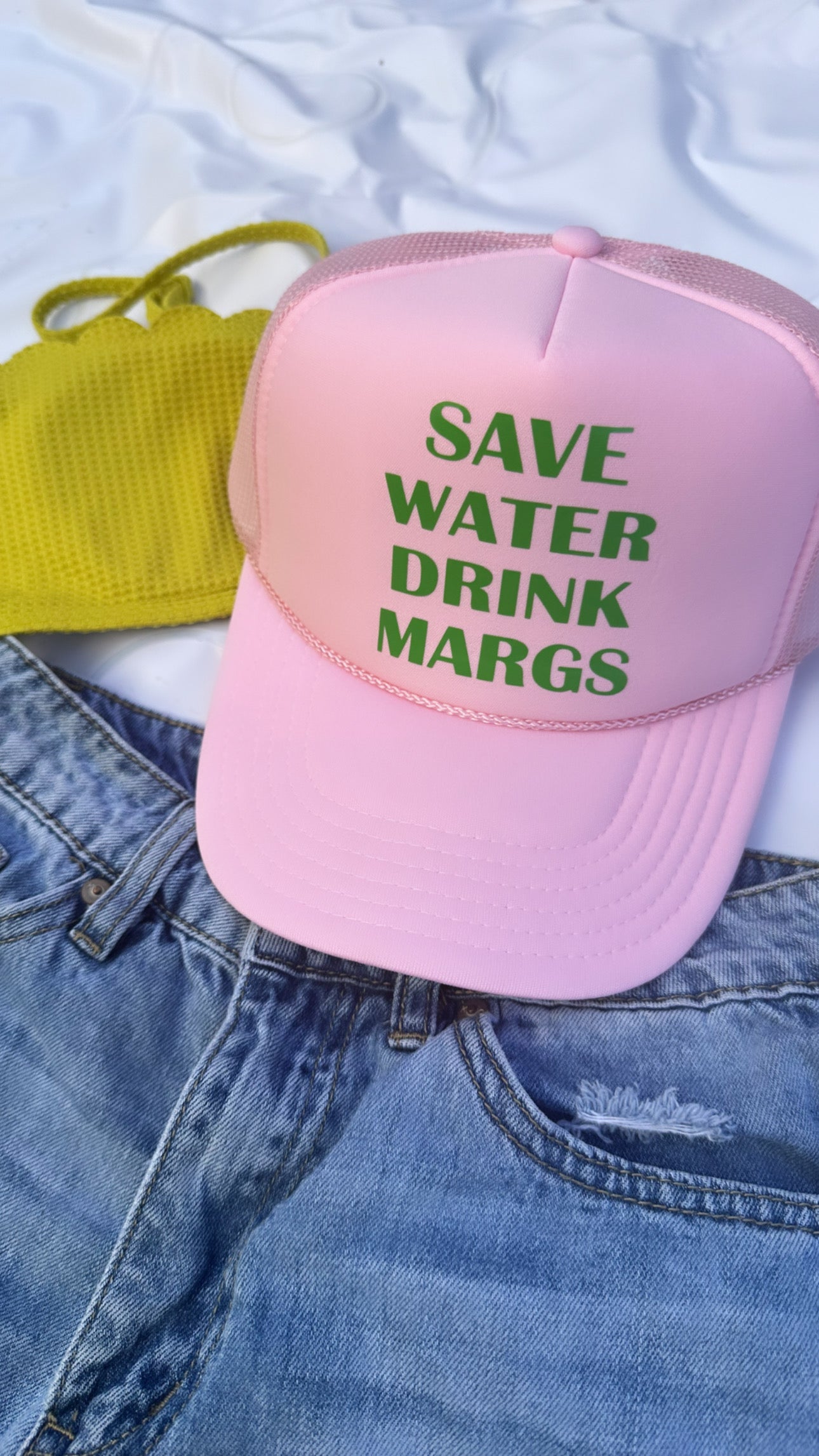 Lt. Pink Save Water Drink Margs Hat
